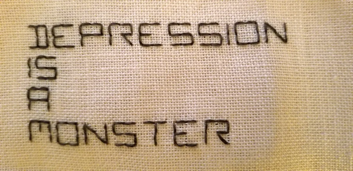 Monster — burlap and purl cotton